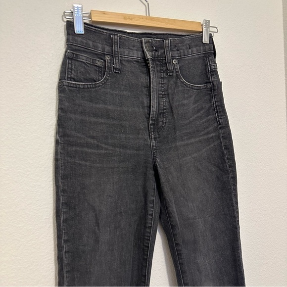 Madewell The Perfect Vintage Crop Fit Jeans Charcoal Black Sumner Wash Size 23 - Picture 3 of 11